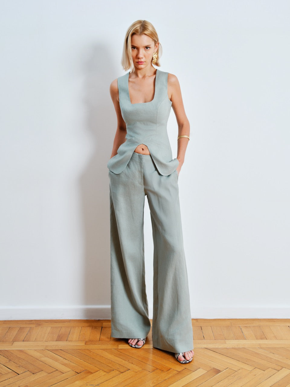 Yeşil Lina Pantolon